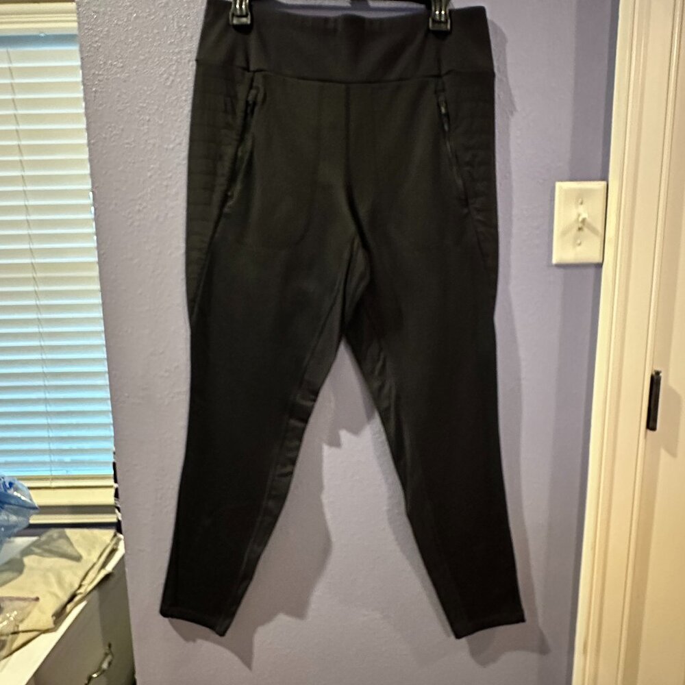 Athleta Peak Hybrid Fleece Tight #511126, Black, Size L